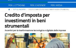 Crediti di imposta investimenti digitali