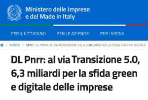 Incentivi Transizione 5.0